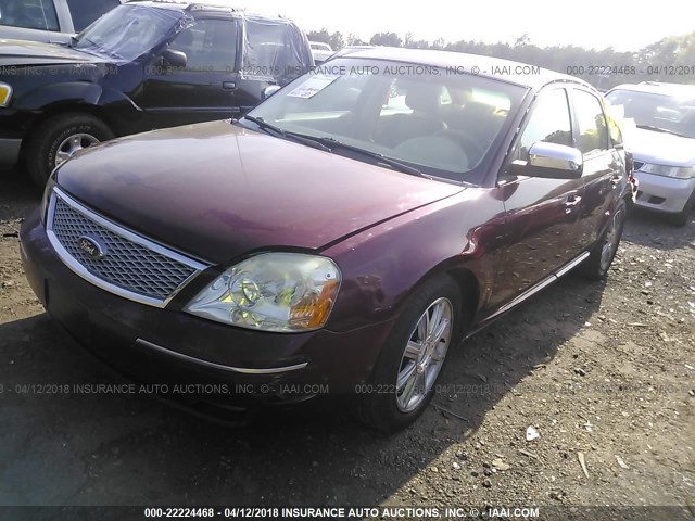 1FAHP25196G158130 - 2006 FORD FIVE HUNDRED LIMITED BURGUNDY photo 2