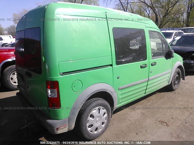 NM0LS7AN8BT060651 - 2011 FORD TRANSIT CONNECT XL GREEN photo 4
