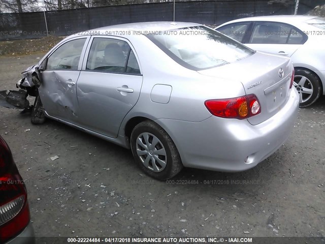 1NXBU4EE1AZ369111 - 2010 TOYOTA COROLLA S/LE/XLE SILVER photo 3