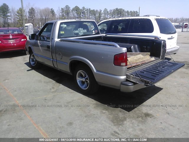 1GCCS1459YK294615 - 2000 CHEVROLET S TRUCK S10 GRAY photo 3