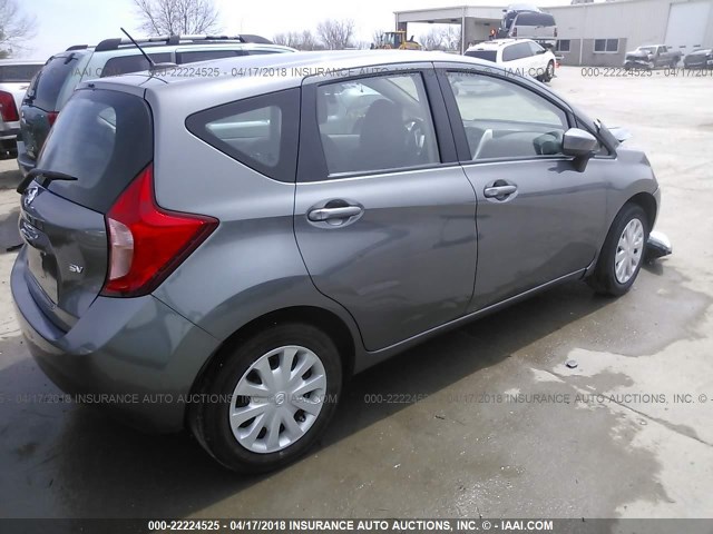 3N1CE2CP7GL354164 - 2016 NISSAN VERSA NOTE S/S PLUS/SV/SL/SR GRAY photo 4