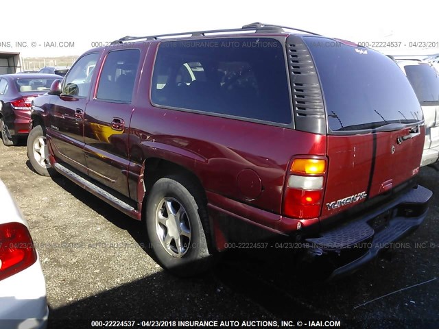 1GKFK66U62J190616 - 2002 GMC DENALI XL K1500 BURGUNDY photo 3