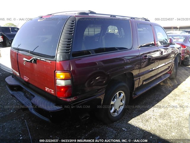 1GKFK66U62J190616 - 2002 GMC DENALI XL K1500 BURGUNDY photo 4