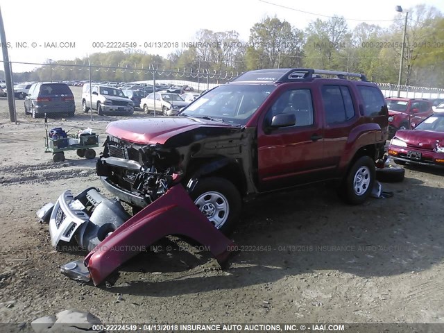 5N1AN0NW2EN807239 - 2014 NISSAN XTERRA X/S/PRO-4X BURGUNDY photo 2