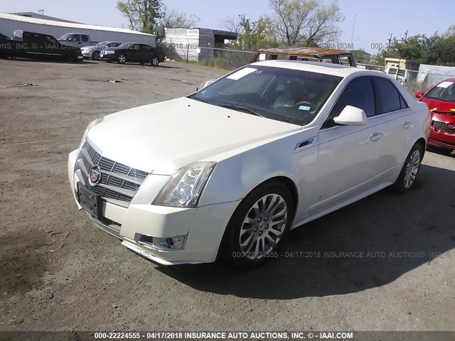 1G6DP5ED2B0121494 - 2011 CADILLAC CTS PREMIUM COLLECTION WHITE photo 2