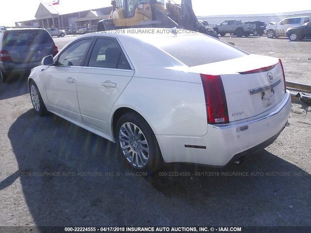 1G6DP5ED2B0121494 - 2011 CADILLAC CTS PREMIUM COLLECTION WHITE photo 3