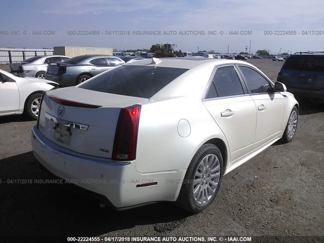 1G6DP5ED2B0121494 - 2011 CADILLAC CTS PREMIUM COLLECTION WHITE photo 4