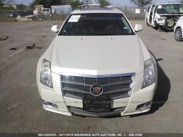 1G6DP5ED2B0121494 - 2011 CADILLAC CTS PREMIUM COLLECTION WHITE photo 6