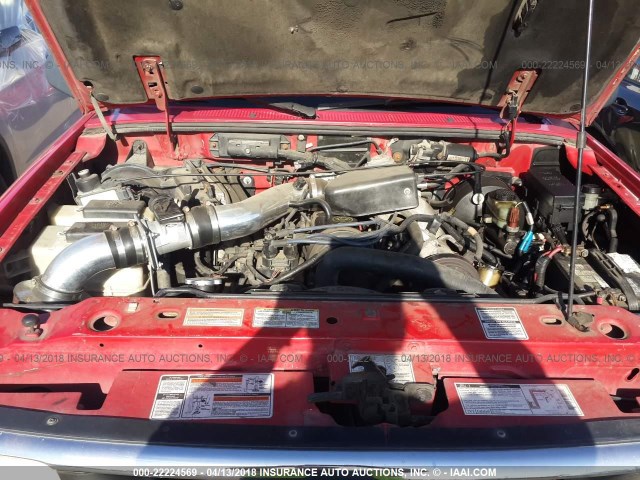 1FTCR14AXSPA50152 - 1995 FORD RANGER SUPER CAB RED photo 10