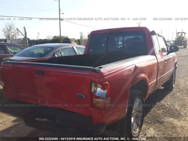 1FTCR14AXSPA50152 - 1995 FORD RANGER SUPER CAB RED photo 4