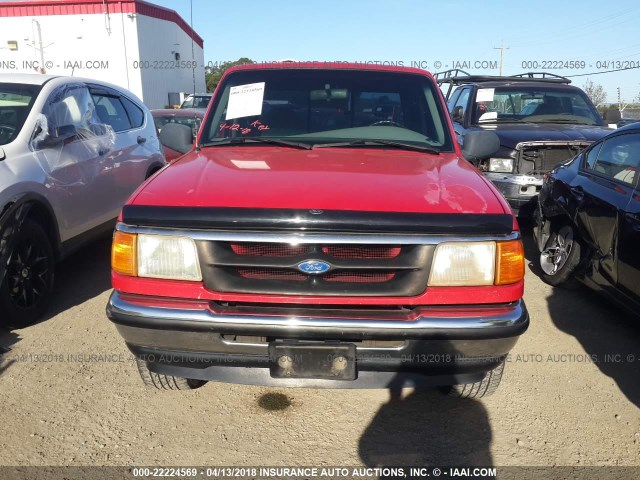 1FTCR14AXSPA50152 - 1995 FORD RANGER SUPER CAB RED photo 6