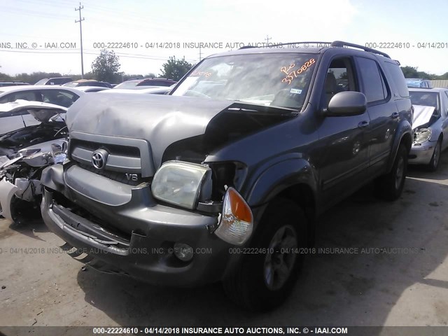 5TDZT34A47S285909 - 2007 TOYOTA SEQUOIA SR5 GRAY photo 2