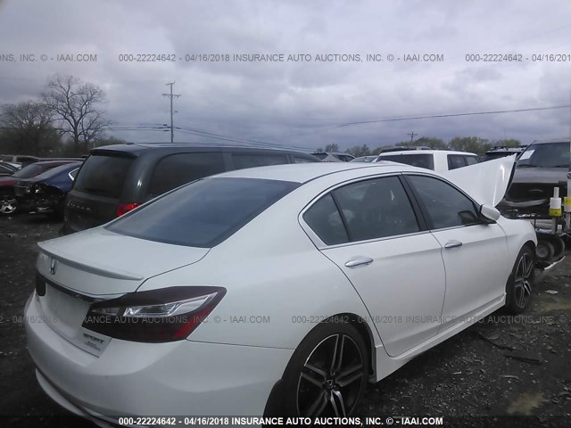 1HGCR2F54HA023435 - 2017 HONDA ACCORD SPORT WHITE photo 4