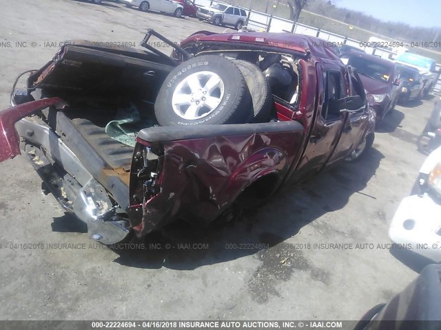 1N6AD0EV4AC432701 - 2010 NISSAN FRONTIER CREW CAB SE/LE/NISMO MAROON photo 4