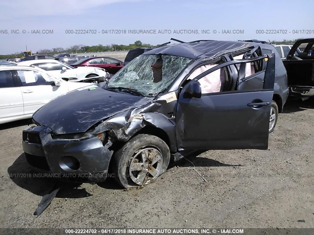 JA4AS2AW5AZ019261 - 2010 MITSUBISHI OUTLANDER ES ლურჯი ფოტო 2