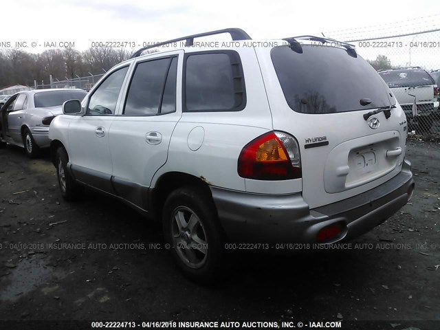 KM8SC73EX3U460582 - 2003 HYUNDAI SANTA FE GLS/LX WHITE photo 3