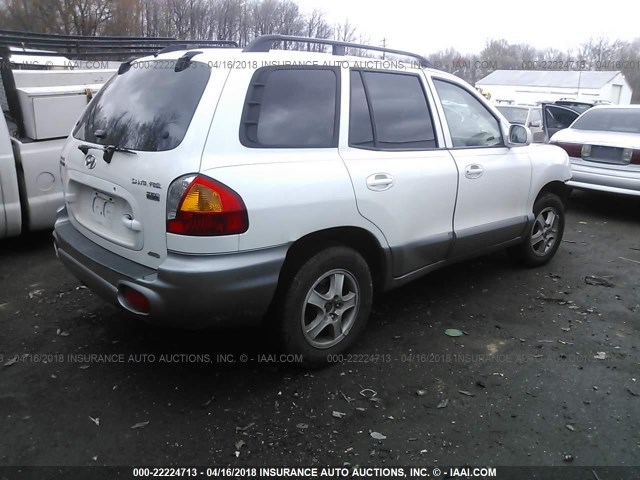 KM8SC73EX3U460582 - 2003 HYUNDAI SANTA FE GLS/LX WHITE photo 4