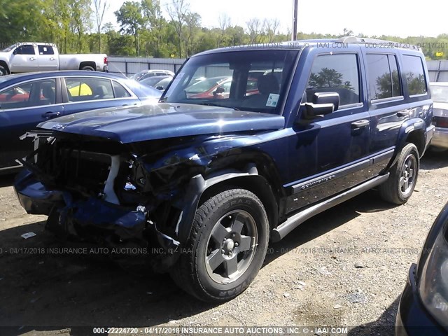 1J8HH48K36C136566 - 2006 JEEP COMMANDER 蓝色 照片 2