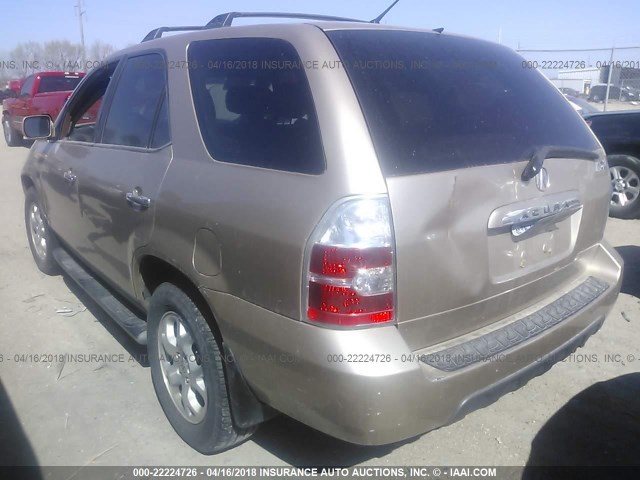 2HNYD18692H525752 - 2002 ACURA MDX TOURING GOLD photo 3