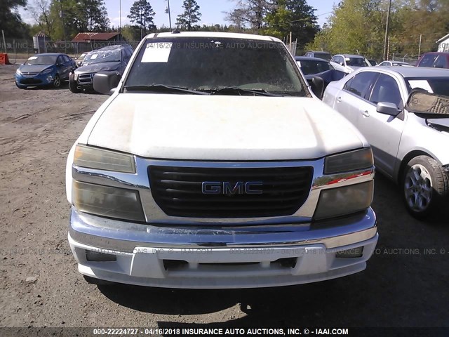 1GTDS136658137549 - 2005 GMC CANYON WHITE photo 6