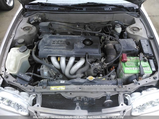 1NXBR12EX1Z538093 - 2001 TOYOTA COROLLA CE/LE/S TAN photo 10