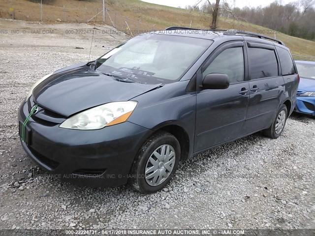 5TDZA23C96S569294 - 2006 TOYOTA SIENNA CE/LE BLUE photo 2