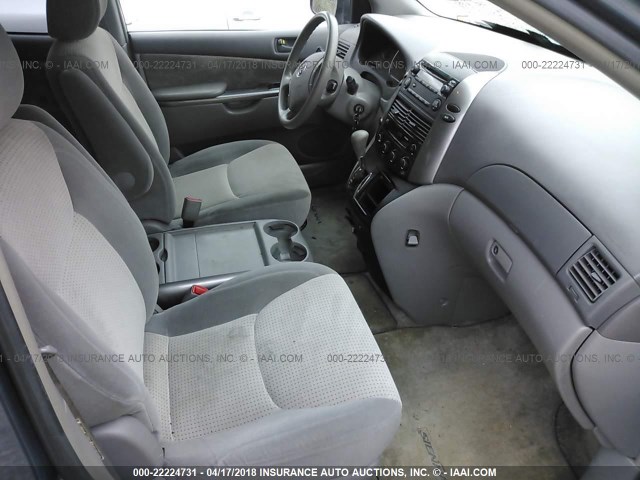 5TDZA23C96S569294 - 2006 TOYOTA SIENNA CE/LE BLUE photo 5