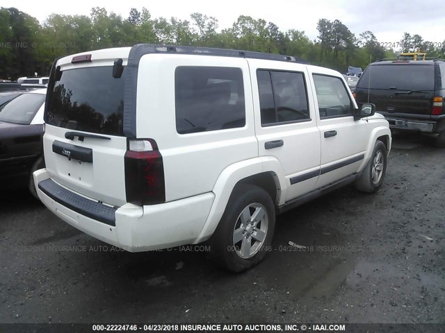 1J8HH48NX6C258089 - 2006 JEEP COMMANDER WHITE photo 4