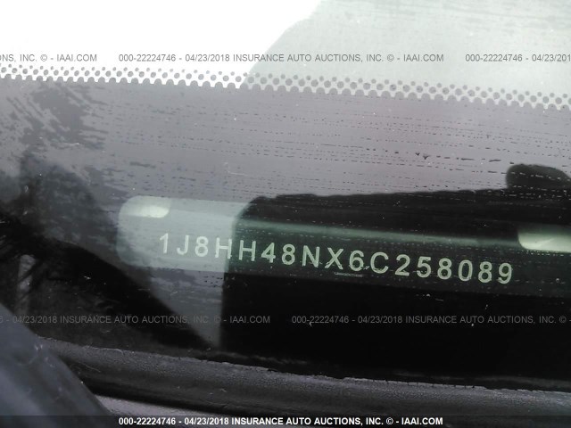 1J8HH48NX6C258089 - 2006 JEEP COMMANDER WHITE photo 9