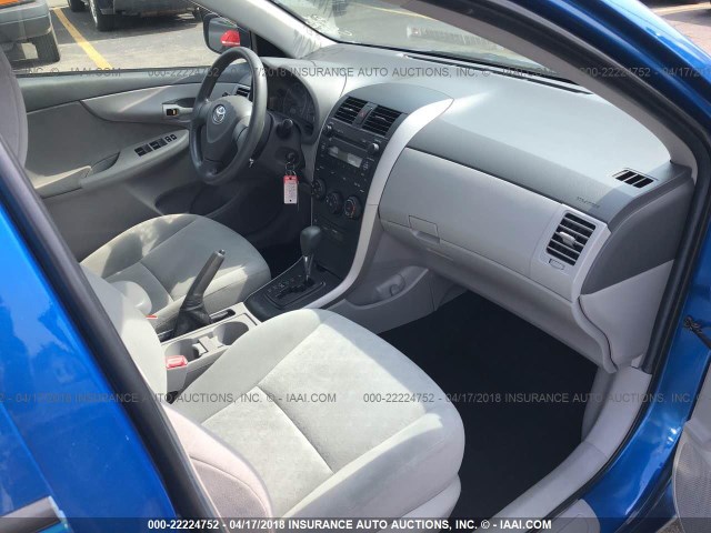 1NXBU40E89Z025925 - 2009 TOYOTA COROLLA S/LE/XLE BLUE photo 5