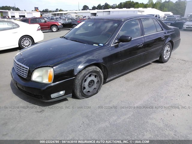 1G6KE57Y81U287197 - 2001 CADILLAC DEVILLE DHS BLACK photo 2