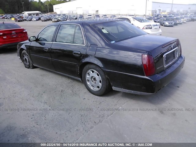 1G6KE57Y81U287197 - 2001 CADILLAC DEVILLE DHS BLACK photo 3