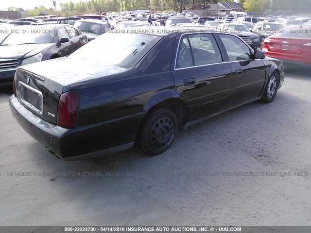 1G6KE57Y81U287197 - 2001 CADILLAC DEVILLE DHS BLACK photo 4