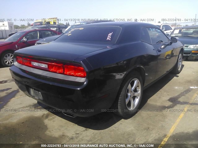 2C3CDYAG5CH246543 - 2012 DODGE CHALLENGER SXT BLACK photo 4