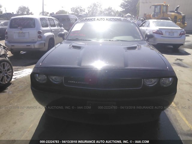 2C3CDYAG5CH246543 - 2012 DODGE CHALLENGER SXT BLACK photo 6