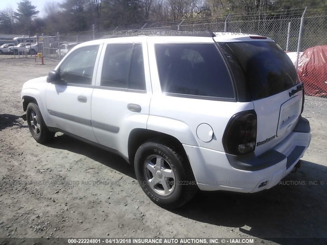 1GNDS13SX32175130 - 2003 CHEVROLET TRAILBLAZER  WHITE photo 3