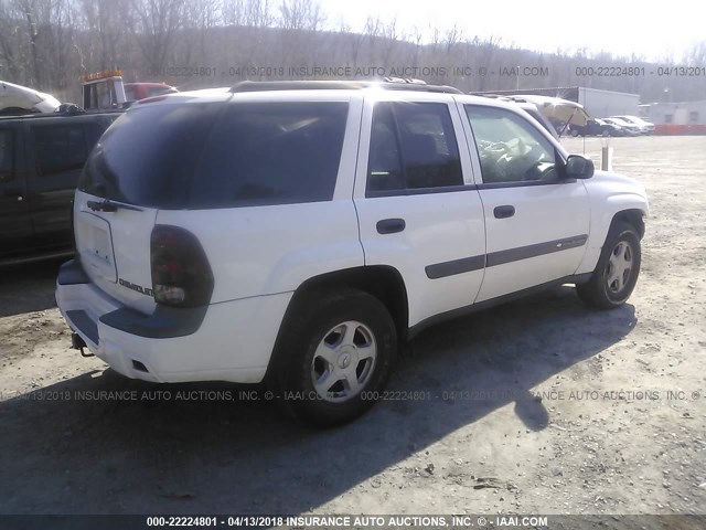 1GNDS13SX32175130 - 2003 CHEVROLET TRAILBLAZER  WHITE photo 4