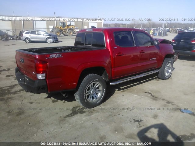 5TFAZ5CN1GX001707 - 2016 TOYOTA TACOMA DBL CAB/SR5/TRD SPORT/OR RED photo 4