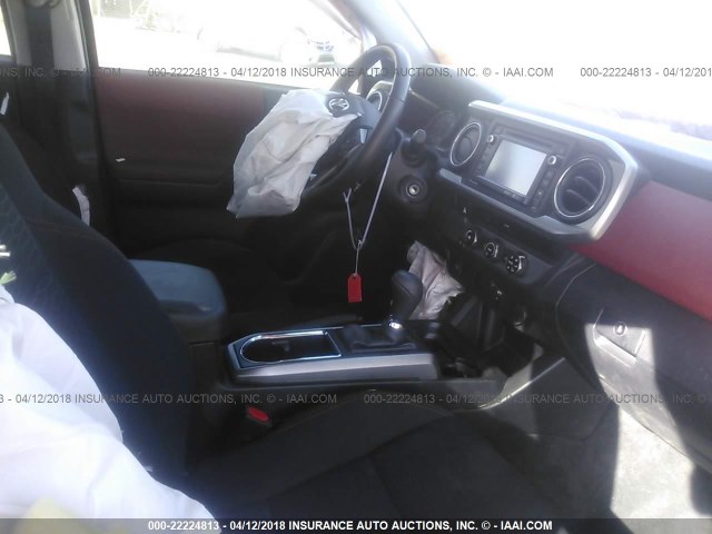 5TFAZ5CN1GX001707 - 2016 TOYOTA TACOMA DBL CAB/SR5/TRD SPORT/OR RED photo 5