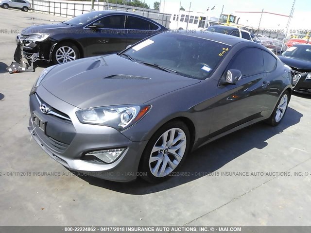 KMHHU6KJ3DU101530 - 2013 HYUNDAI GENESIS COUPE 3.8L GRAY photo 2