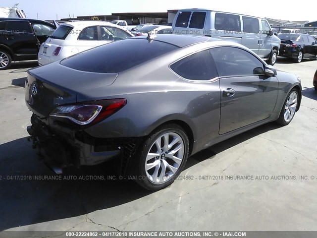 KMHHU6KJ3DU101530 - 2013 HYUNDAI GENESIS COUPE 3.8L GRAY photo 4