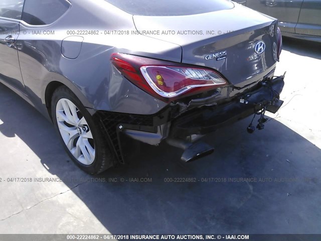 KMHHU6KJ3DU101530 - 2013 HYUNDAI GENESIS COUPE 3.8L GRAY photo 6