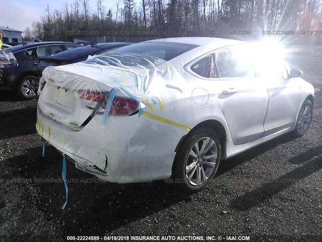 1C3CCCAB1FN631474 - 2015 CHRYSLER 200 LIMITED WHITE photo 4