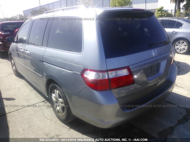 5FNRL38696B054500 - 2006 HONDA ODYSSEY EXL ნაცრისფერი ფოტო 3