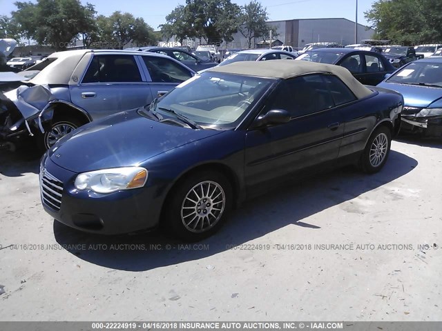 1C3EL55R54N114266 - 2004 CHRYSLER SEBRING LXI BLUE photo 2