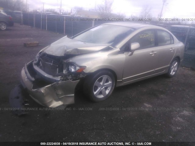 1HGFA16998L117042 - 2008 HONDA CIVIC EXL GOLD photo 2