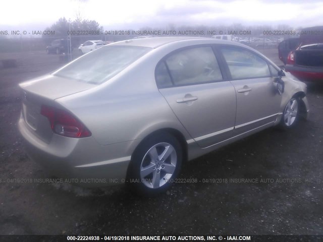 1HGFA16998L117042 - 2008 HONDA CIVIC EXL GOLD photo 4