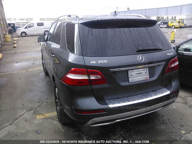 4JGDA5HB2CA020603 - 2012 MERCEDES-BENZ ML 350 4MATIC BLUE photo 3
