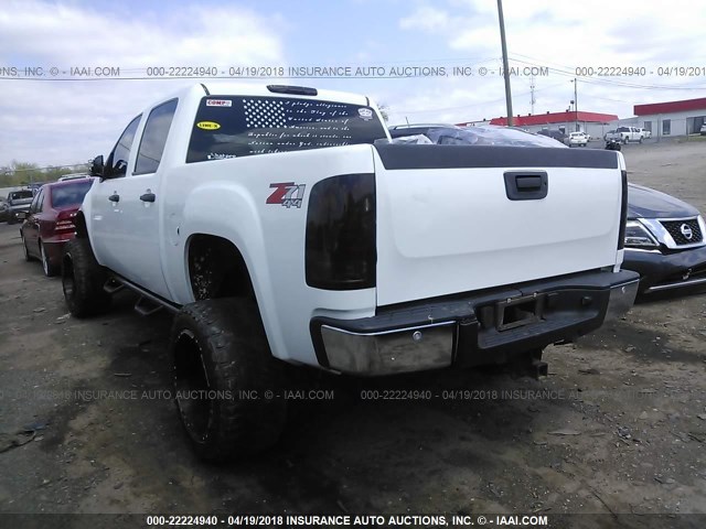 3GTEK233X9G223382 - 2009 GMC SIERRA K1500 SLE WHITE photo 3