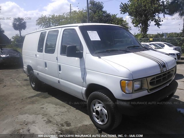 1FTNE2421YHA45086 - 2000 FORD ECONOLINE E250 VAN WHITE photo 1